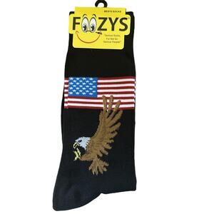 NWT Foozys Eagle Graphic American Flag USA Socks Men One Size
